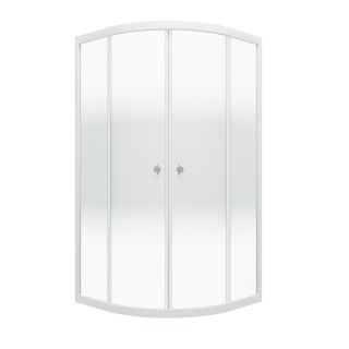 Душевой уголок Triton Лайт Щ0000064835 90x90 см профиль белый стекло с узором